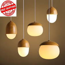 Wooden Ceiling Lamp Natural Grain