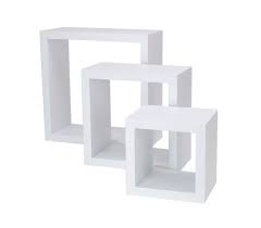 hometrends 3 piece wall cube white