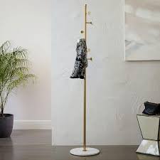 Gold And Ivory Deco Marble Coat Rack
