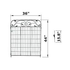 Mtb Black Coated Steel Decorative Garden Fence Panel 8 Leaves 44 X 36 Inch Pkg Of 4 Linear Length 12 Feet Metal Border Folding Fence