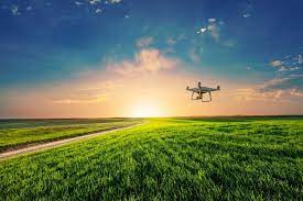 drone flying over farm fields lenovo