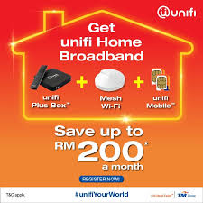 Subscribe to any unifi home plan (except unifi basic 60gb, unifi lite and unifi air) now and enjoy package fee waiver until december 2019. Save Up To Rm200 On Your Home Broadband Mobile Line Entertainment