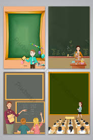 Hand Drawn Cartoon Teachers Day Chalkboard Background Image