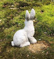 Concrete Rabbit Statue Cement Bunny