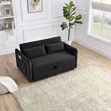 Convertible Velvet Sleeper Sofa Bed