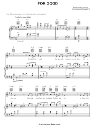 (instrumental parts), soundpax, soundpax (choir), broadway; For Good Sheet Music Wicked Sheetmusic Free Com