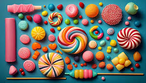 colorful jelly lollipop marshmallow