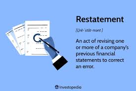 restatement definition in accounting