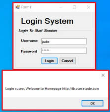 login code in c with sql server free