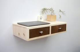 Floating Wall Mounted Desk With 2