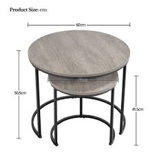 Nesting Coffee Tables Set Of 2 Round