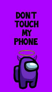 among us purple hd phone wallpaper