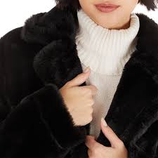 Buy Fluid Womens Faux Fur Coat Black