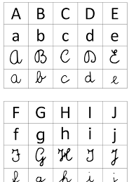 L' alfabeto corsivo maiuscolo e minuscolo. Pin Su Schede Didattiche