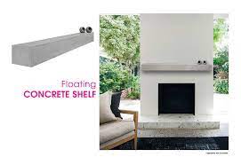 Concrete Floating Mantel Shelf Beam