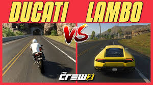 the crew 2 bike vs car split screen