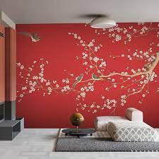 Fine Brushwork Chinoiserie Cherry Tree