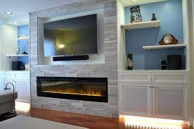 electric fireplace with cubby for tv