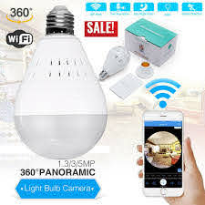 Wifi Light Bulb Camera For Home Security 360 Panoramic Wireless Hidden With By For Sale Online Ebay