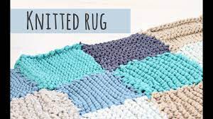 knitted rug tutorial make your own rug