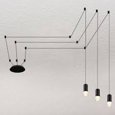 Vonn Lighting Expression 11 In Black Triple Pendant Semi Flush Mount Plug In Or Hardwired Integrated Led With Dimming Options Vecf48003bl The Home Depot