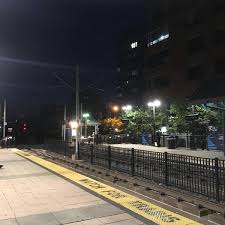 njt 9th st light rail station light