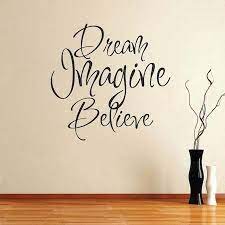 Dream Imagine Believe Wall Art Design