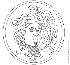 Middle finger text art / what is the best in 2020. Caravaggio Medusa Coloring Page Enchantedlearning Com