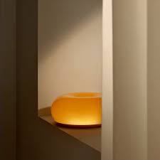 Ikea Varmblixt Orange Glass Round Donut