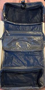 old navy cosmetic bag makeup blue and