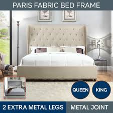french king queen bed frame fabric