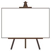 Clipart Of Giant Blank Canvas On Easel K23799075 Search Clip Art