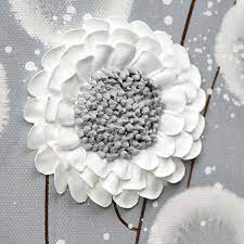 3 Piece Wall Art Flowers In Neutral