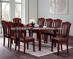 A pretty rustic style dining set (for 8 persons) of wood in glossy brown. 55 Phenomenal 8 Chair Dining Table