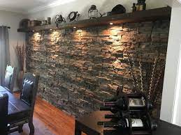 interior stone accent wall ideas by wes