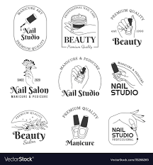 nail salon logo manicure and hand care