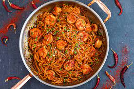 Spicy Garlic Shrimp Pasta Garlic Shrimp Pasta Spicy Recipes Spicy  gambar png