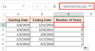 how to convert days to years in excel