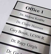 Interchangeable Name Plate Signs