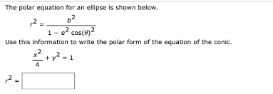 Polar Equation For An Ellipse