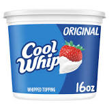 How many ounces is in a large tub of Cool Whip?
