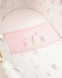 Buy White Pink Baby Bedding