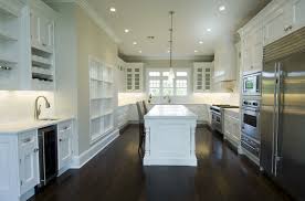White Kitchen Cabinets With Dark Wood
