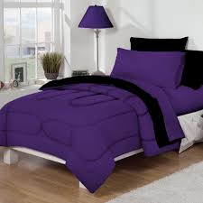 Dorm Bed Bath Purple Black 10pc Set