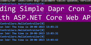 simple dapr cron jobs with asp net core