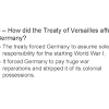 The Treaty Of Versailles Affect Germany After War
