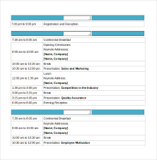 Sample Conference Schedule 16 Documents In Pdf Word