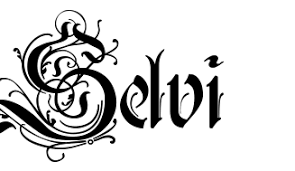 Selvi" - tattoo script, download free scetch