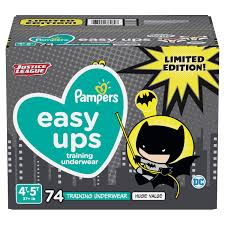 Pampers Easy Ups Justice League Boys Training Underwear Size 6 4t 5t 74 Count Walmart Com