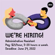 we re hiring administrative istant